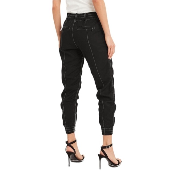 Derek Lam 10 Crosby - NWT Contrast Stitching Utility Joggers Trousers Sz 8 - Picture 4 of 12
